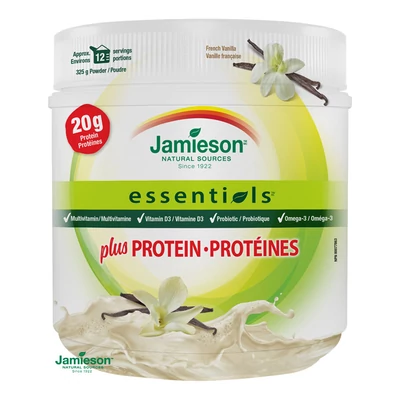 Jamieson Essentials™ plusz PROTEIN francia vanília ízesítéssel 325g