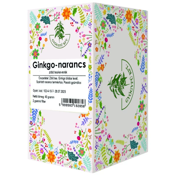 Ginkgo-Narancs-Zöld filteres tea