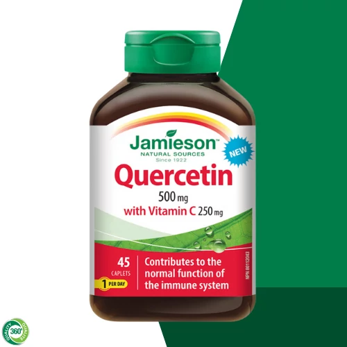 Jamieson Kvercetin 500 mg C-vitaminnal  250 mg 45 tbl.