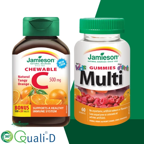 Jamieson C-vitamin 500mg narancs rágótabletta + Multi Kids Gummies 60x
