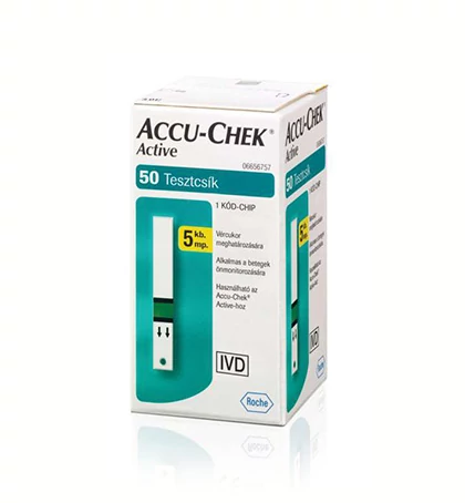 Roche Accu-Chek Active 50x tesztcsík - akciós ár, sérült külső csomagolás
